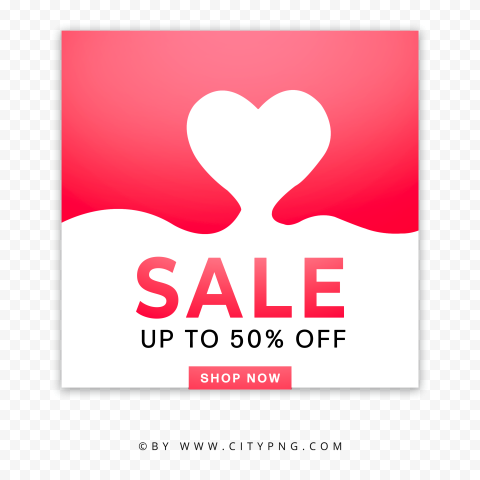 Valentine's Day Sale Discount Vector Design Image PNG