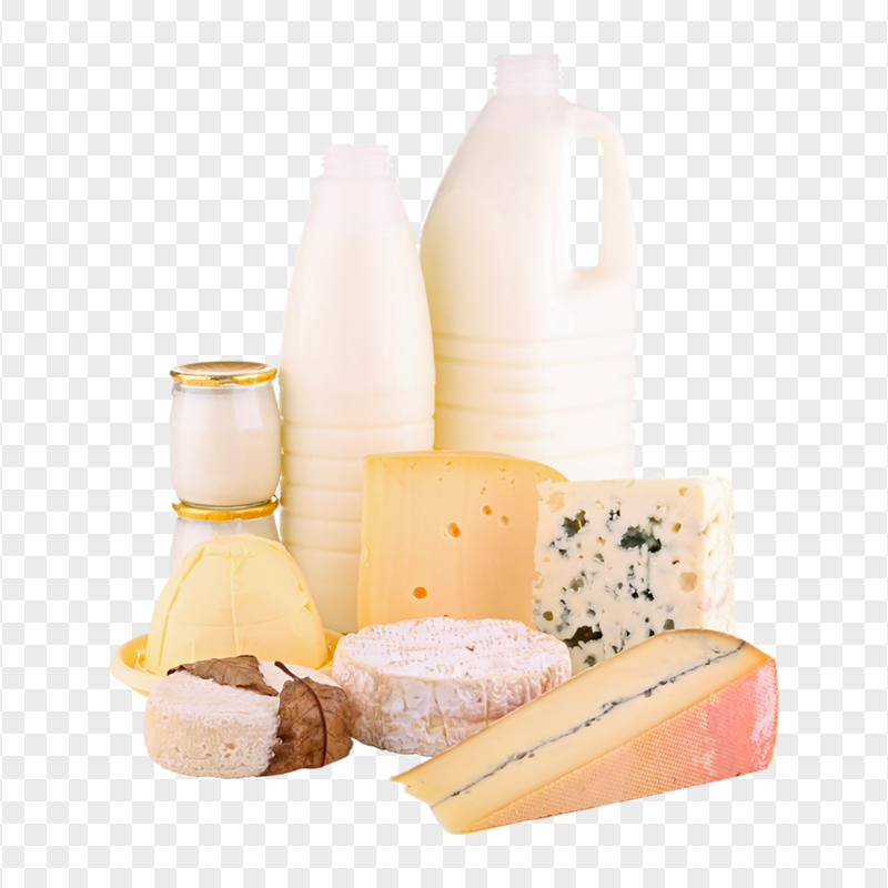 Various Milk Dairy Products Cheeses PNG