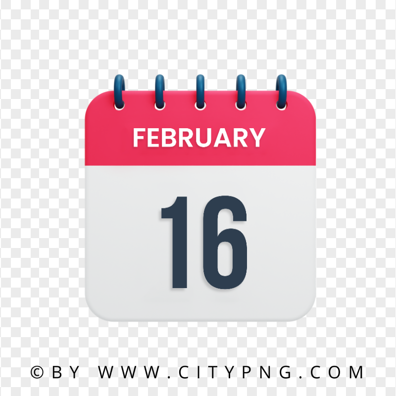 Vector February 16th Date Icon Calendar HD Transparent PNG