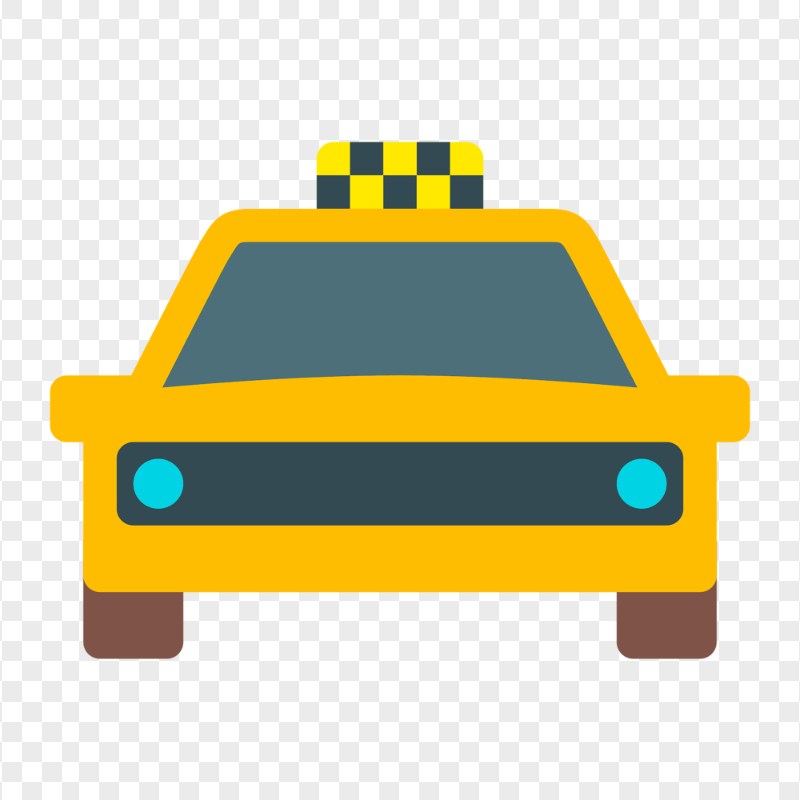 Vector Flat Checker Taxi Cab Icon PNG