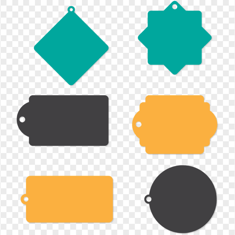 Vector Geometric Shapes Transparent Background