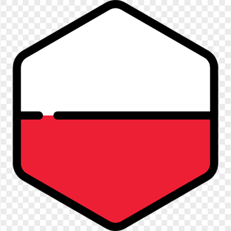 Vector Hexagon Poland POL Flag Icon PNG
