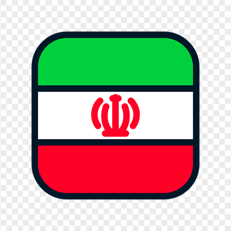 Vector Iran Flag Icon PNG