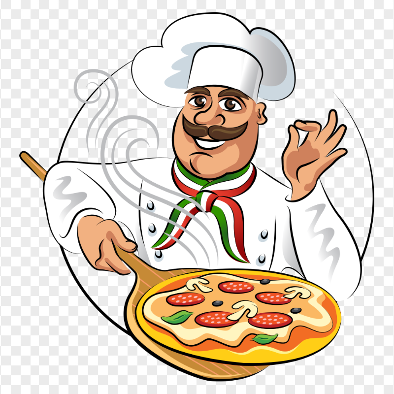 Vector Italian Pizza chef Illustration HD Transparent PNG