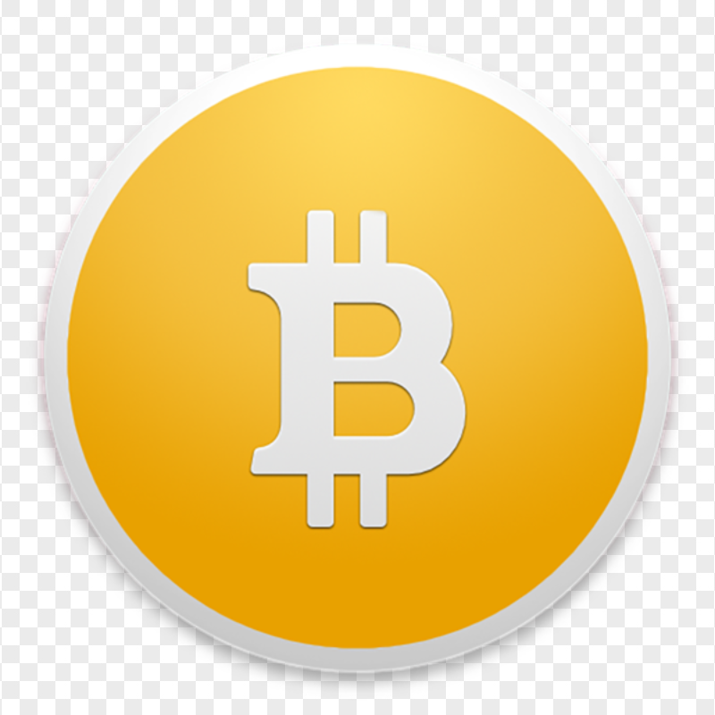 Vector Orange Round Bitcoin Icon PNG