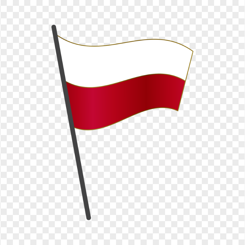 Vector Poland Flag Pole PNG