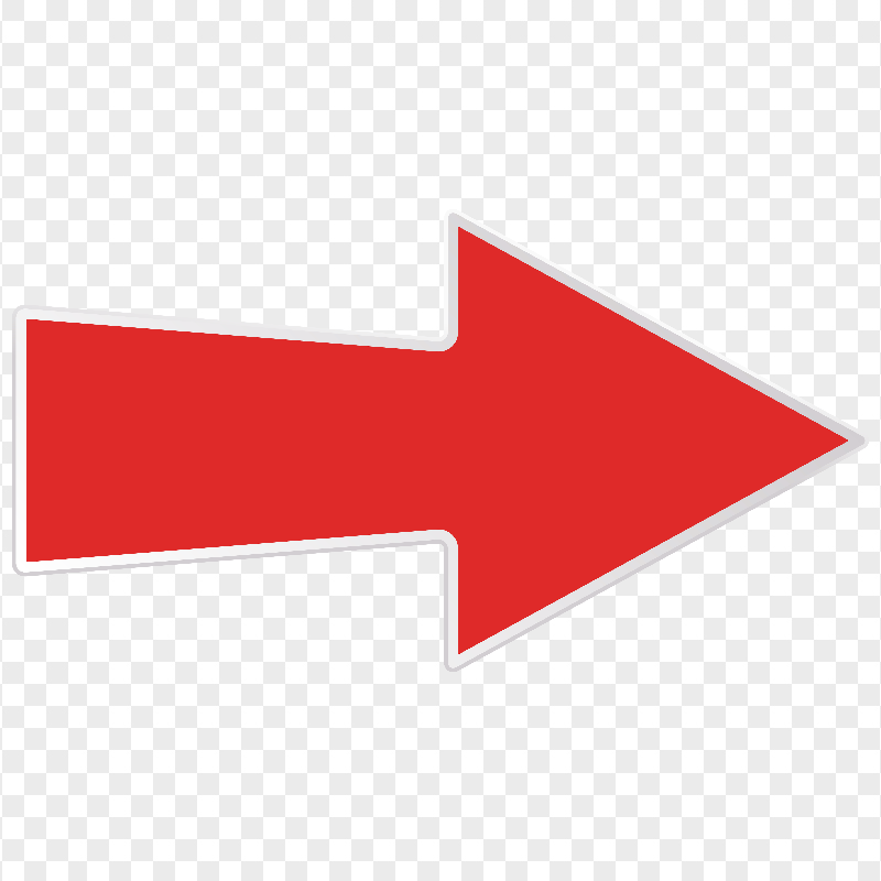 Vector Red Arrow White Border Right Direction