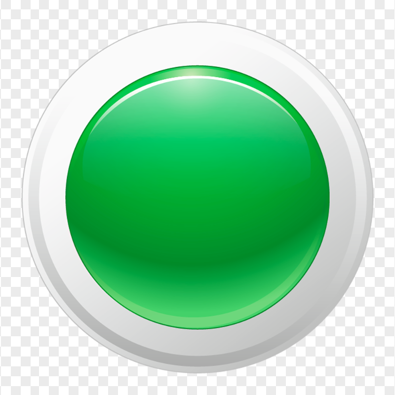 Set Round Green Button 3D Green Vector Blank Button PNG | Citypng