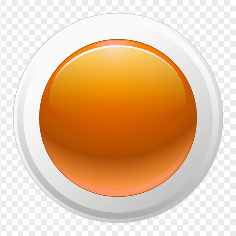 3D Orange Vector Blank Button HD PNG | Citypng