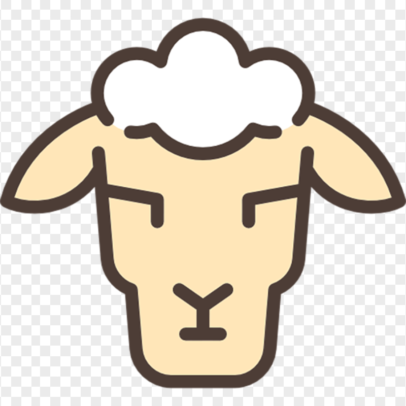 Vector Sheep Face Icon PNG
