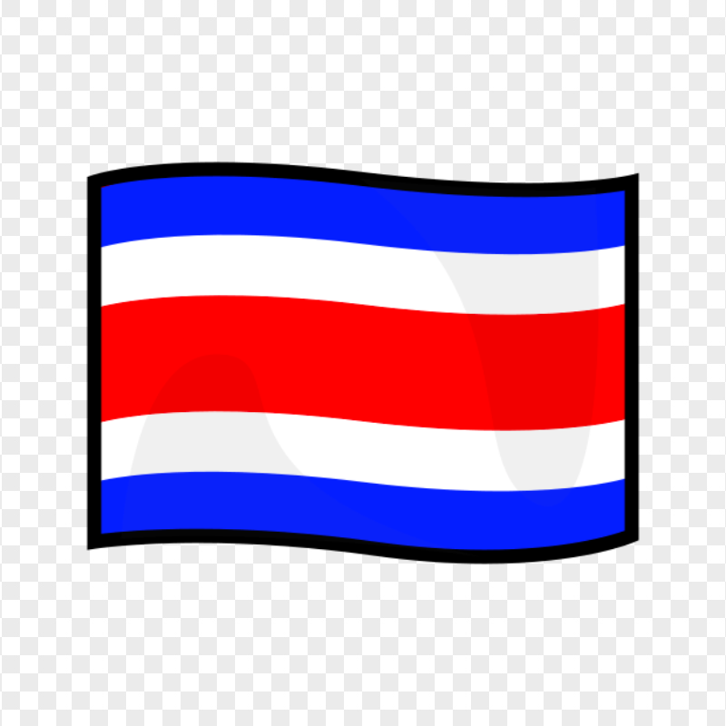 Vector Waving Costa Rica Flag Icon PNG