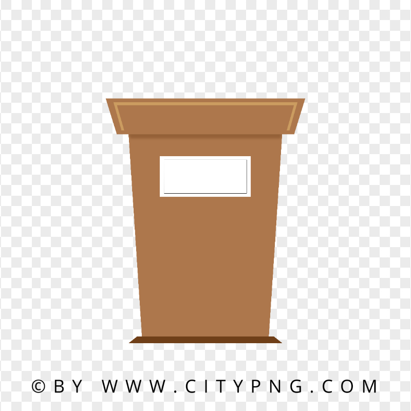 Vector Wooden President Conference Podium PNG