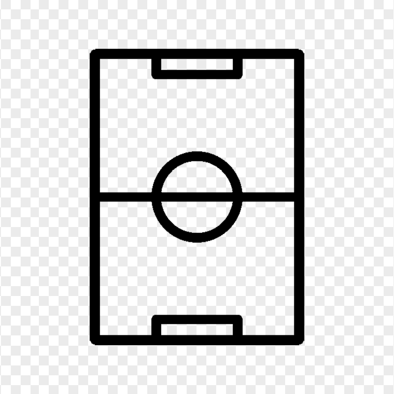 Vertical Black Pitch Stadium Icon Transparent Background