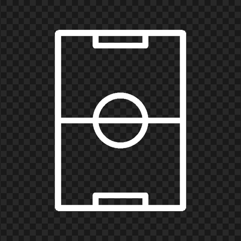 Vertical White Pitch Stadium Icon Transparent PNG