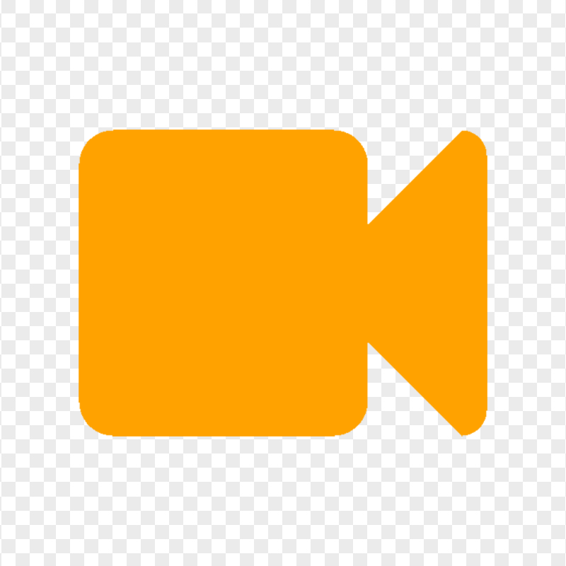 Video Camera Recording Orange Icon Transparent Background