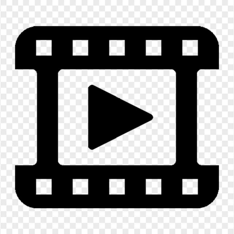 Video Play, Watch Player Black Icon FREE PNG