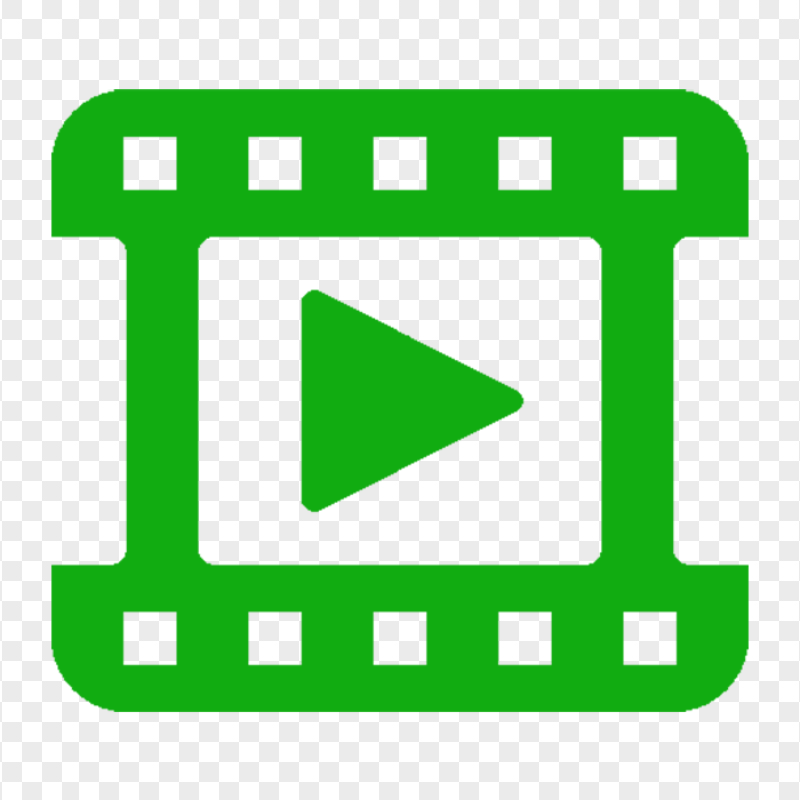 Video Play, Watch Player Green Icon Transparent Background