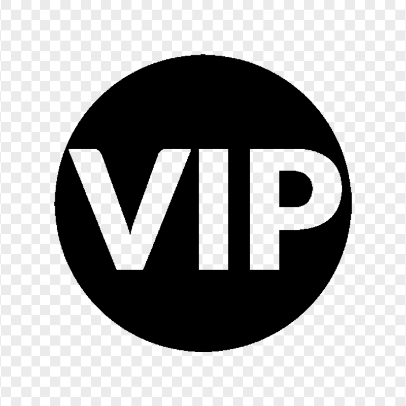 VIP Black Circle Icon HD Transparent PNG