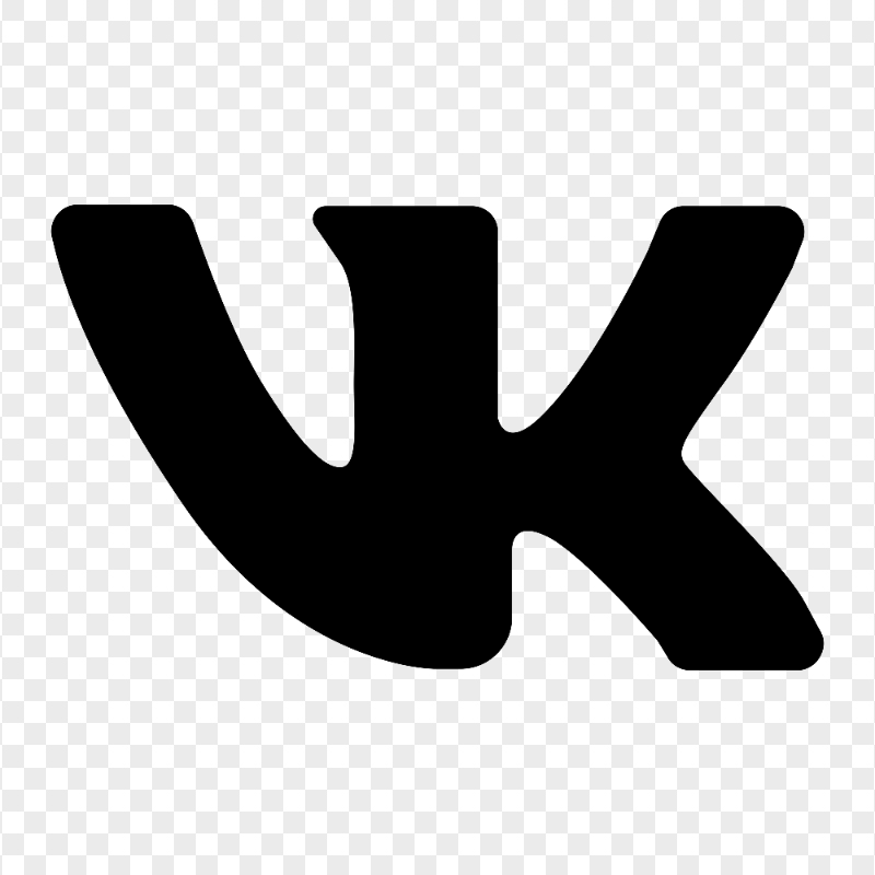 VK Black Logo HD PNG