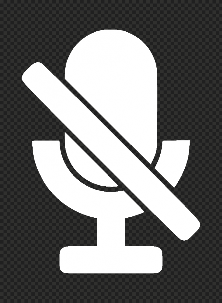 Voice OFF No Microphone White Icon PNG IMG