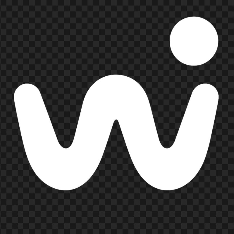 Minimal White W Letter Logo with Circle Accent