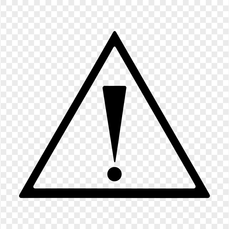 Warning Caution Sign Symbol White Outline Icon