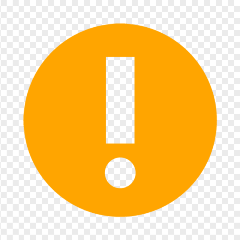 Warning Round Orange Symbol Icon Sign PNG