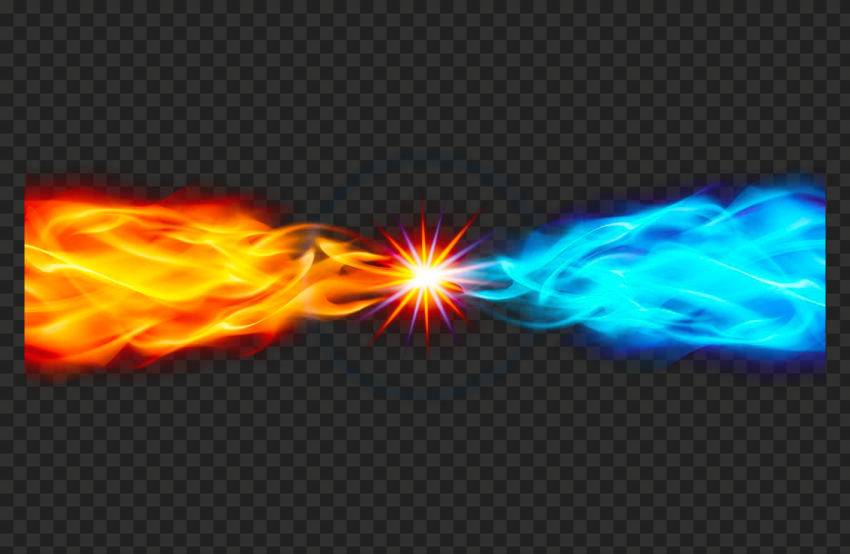 Water Vs Fire Illustration Aura Effect PNG | Citypng