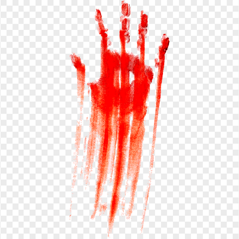 Watercolor Bloody Hand Print PNG