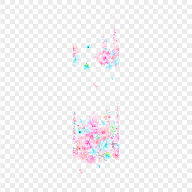 Watercolor Floral Background Transparent PNG
