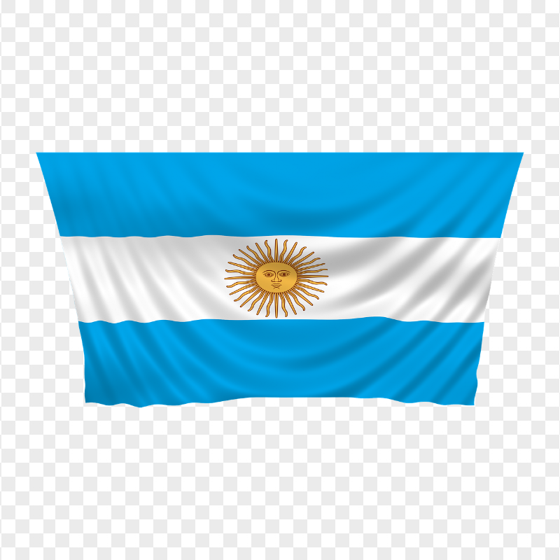 Waving Illustration Argentina Flag PNG