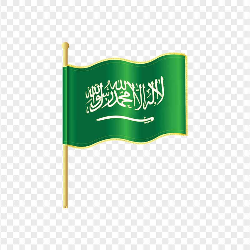 Waving Saudi Arabia Illustration Flag Pole PNG