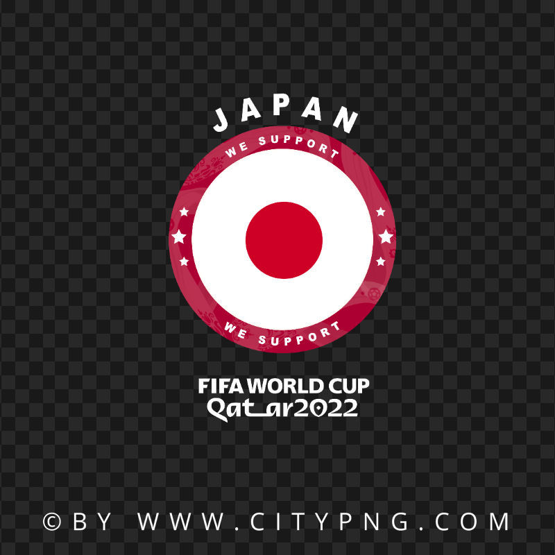 We Support Japan World Cup 2022 Logo Image PNG