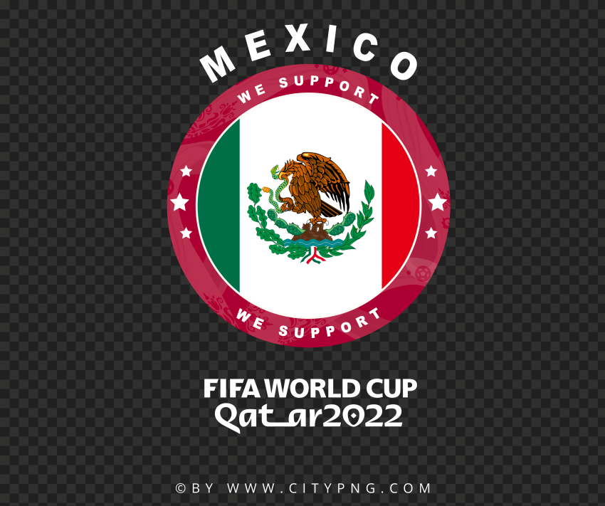 We Support Mexico World Cup 2022 Logo Image PNG Citypng