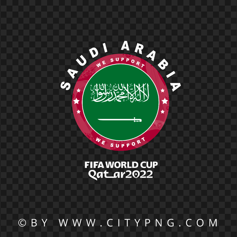 We Support Saudi Arabia World Cup 2022 Logo HD PNG