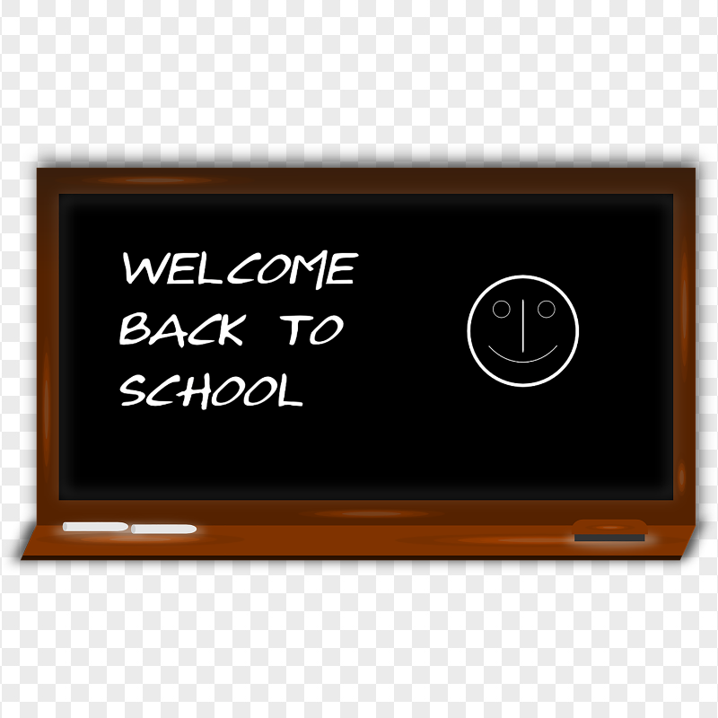 Welcome Back To School Chalkboard Board HD PNG