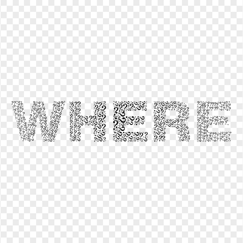 Where Black Word Typography PNG
