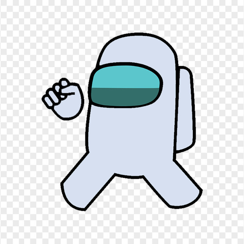 White Among Us Vector Character PNG