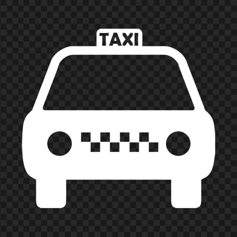 White Cab Taxi Icon