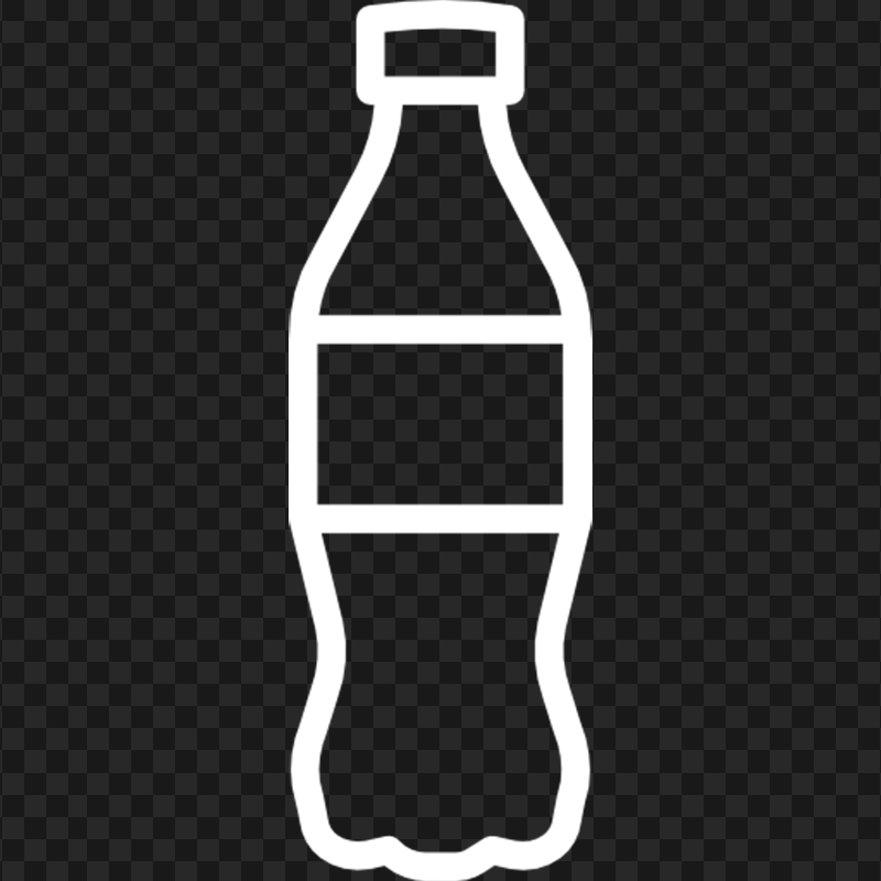 White Cola Water Plastic Bottle Icon PNG