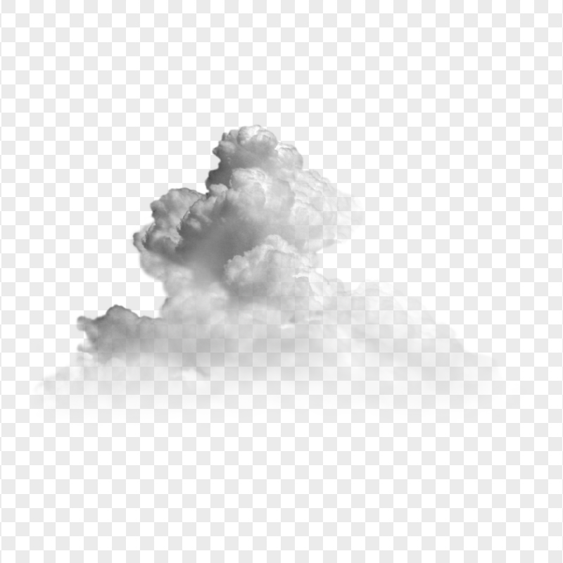 White Dark Smoke Cloud Transparent PNG