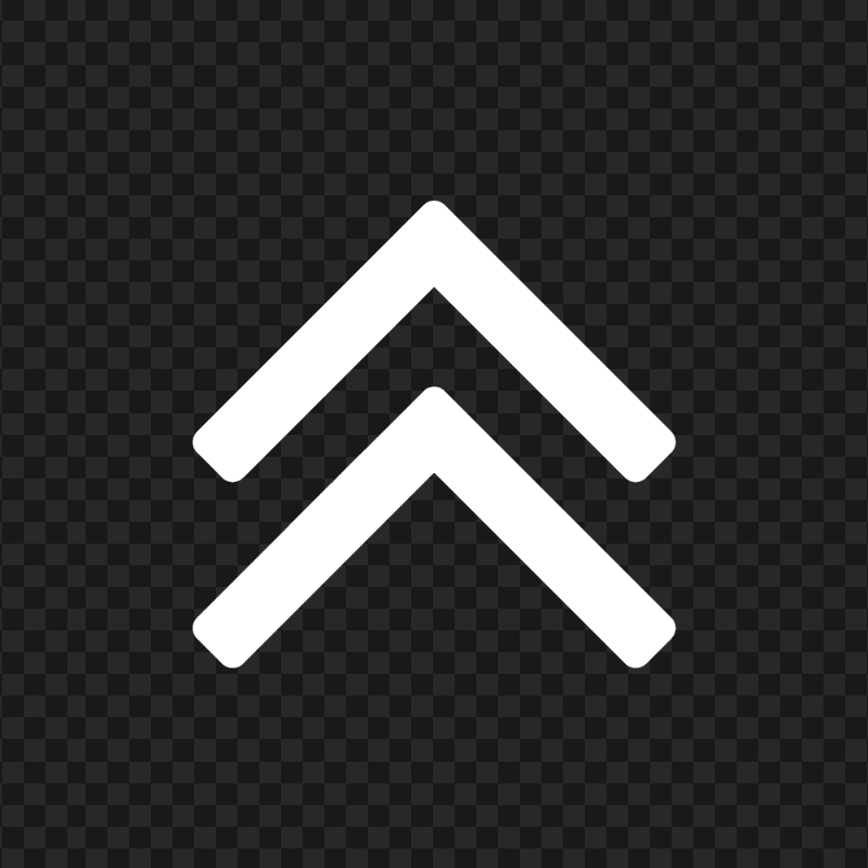 White Double Arrow To Up Icon Transparent PNG