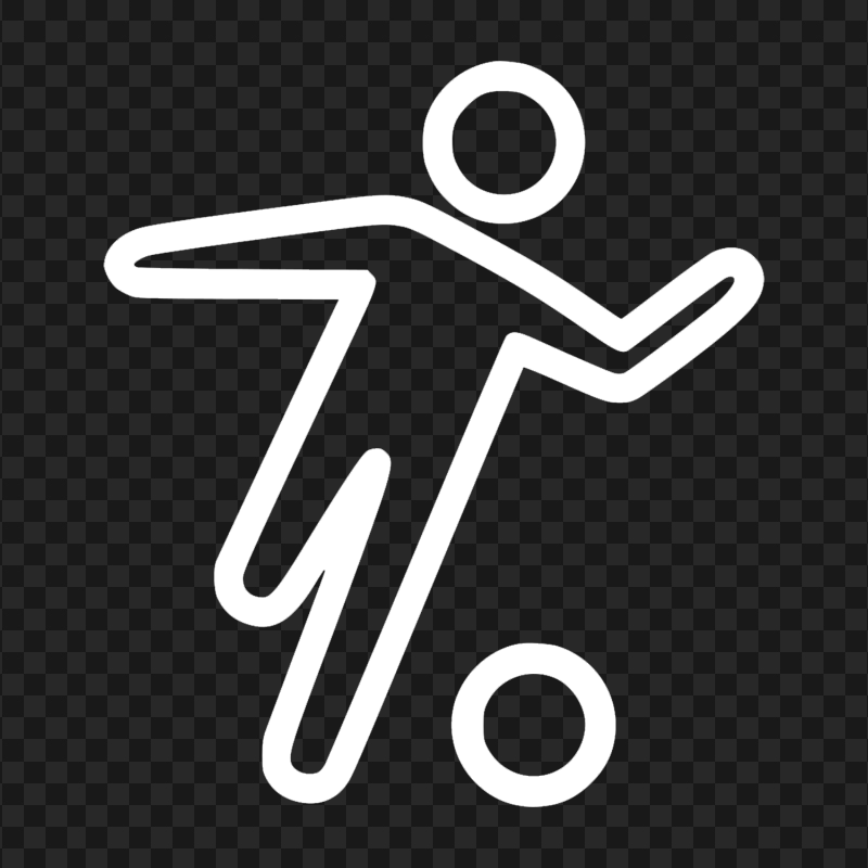 White Football Player Icon FREE PNG