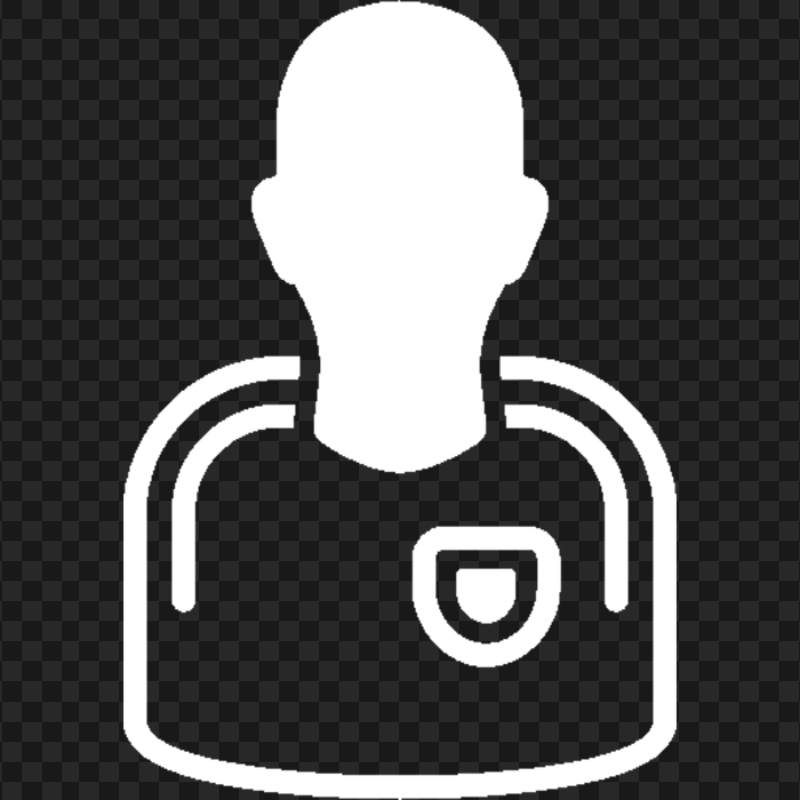 White Football Player Icon Silhouette