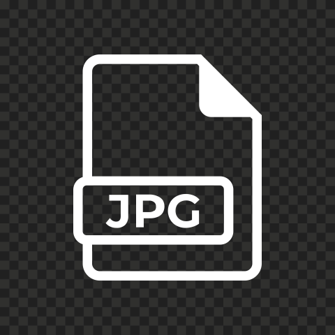 White Icon Of JPG Document