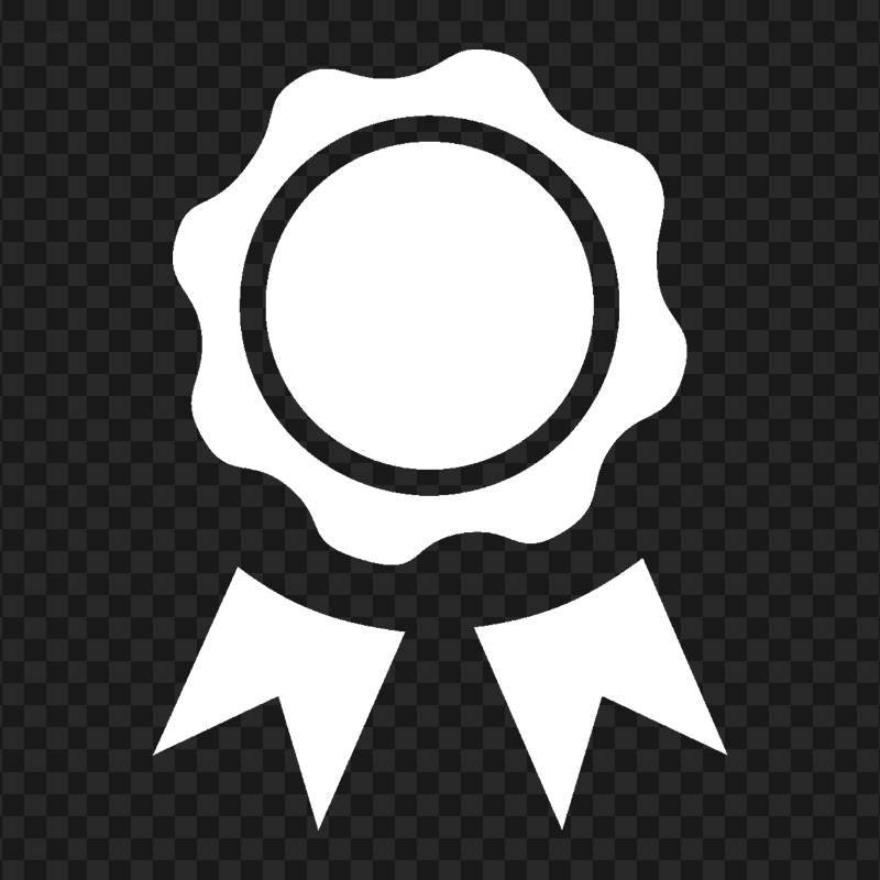 White Medal Ribbon Icon PNG IMG