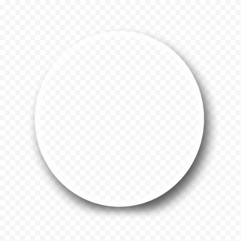 White Outline Circle Frame With Shadow PNG