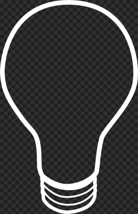 White Outline Light Bulb Icon Png Citypng