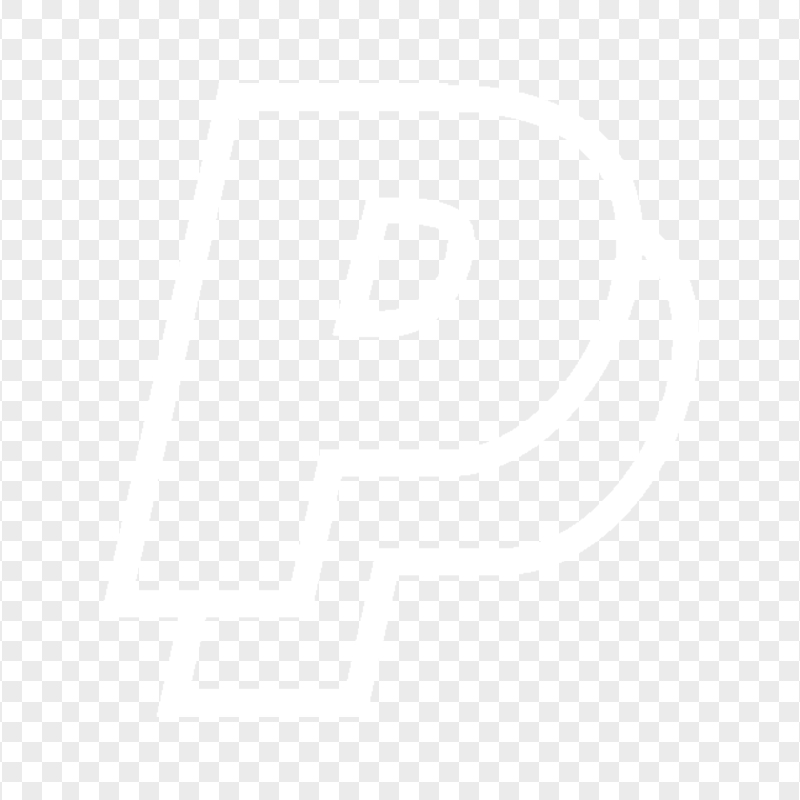 White PayPal Outline P Symbol Icon PNG IMG