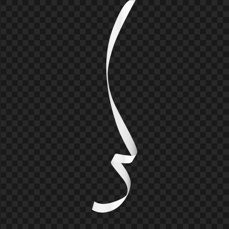 White Ribbon Serpentine Confetti PNG